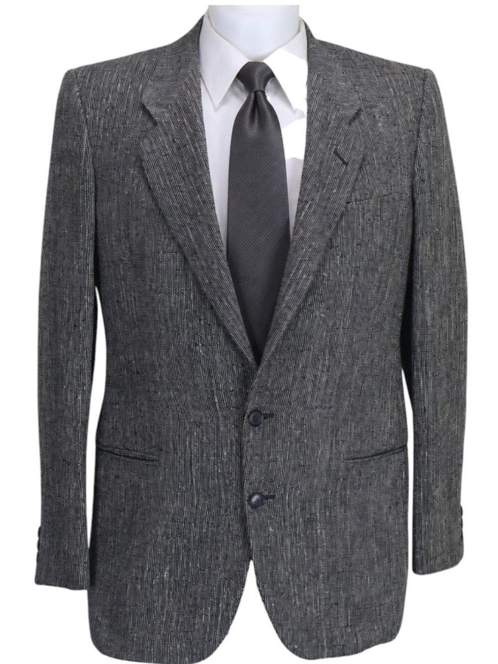 Vintage 1990s Mani by Giorgio Armani Black White Textured Mens Blazer 44R Italy